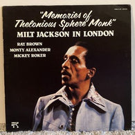 Milt Jackson – Memories of Thelonious Sphere Monk