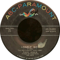 Paul Anka – Lonely Boy / Your Love 7" vinyl record
