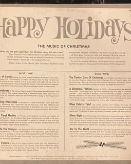 Happy Holidays – The Music Of Christmas vinyl record