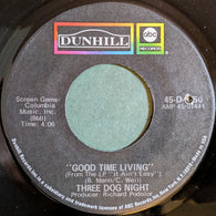 Three Dog Night – Out In The Country / Good Time Living 7" vinyl record