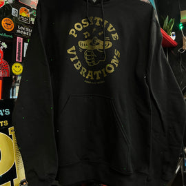 positive vibration hoodie-silver/gold